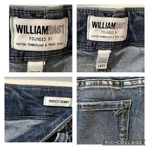 William Rast Perfect Skinny Distressed Raw Hemmed Jeans